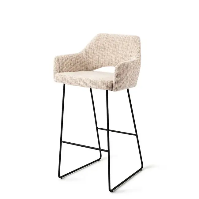 Jesper Home Yanai Caramel Grid Barkruk - Slide Black (H)  - Copy