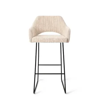 Jesper Home Yanai Caramel Grid  Barkruk - Slide Black (H)