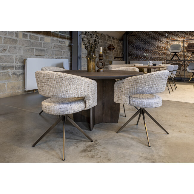 Eetkamerstoel Tokyo  | Be Trendy Cream 11 - Turn Venus anodic Brown