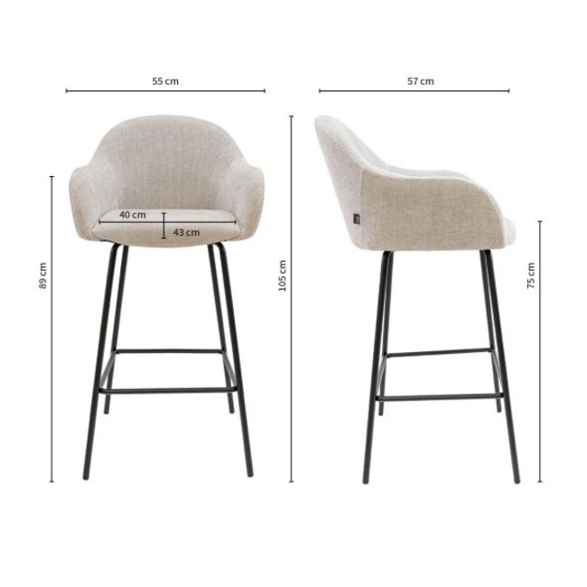 Kick Collection Barkruk Mats - Champagne