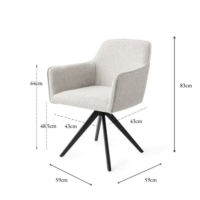 Jesper Home Hofu  Enoki Eetkamerstoel - Turn Black