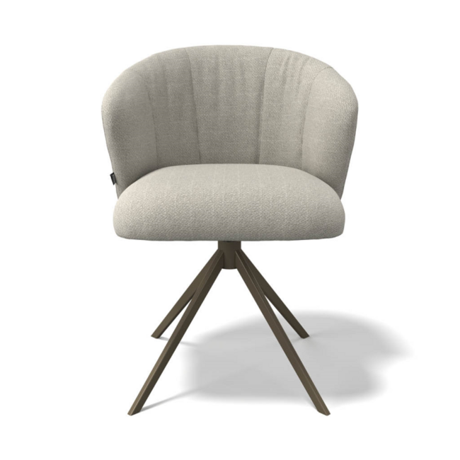 Hippestoelen  Eetkamerstoel Lino - Rythm Naturel 01 - Turn Anodic Brown