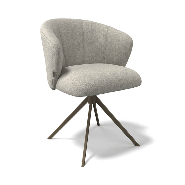 Hippestoelen  Eetkamerstoel Lino - Rythm Naturel 01 - Turn Anodic Brown