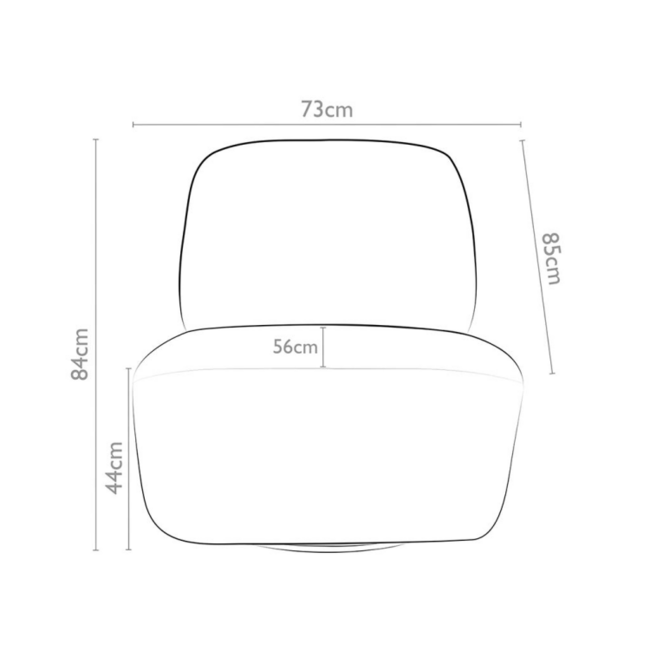 Fauteuil Pebble - Be Fine Pistazie 25