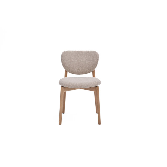 Hippestoelen  Eetkamerstoel Leno | Ote Lisa – 102 Cream - Fix Oak Naturel
