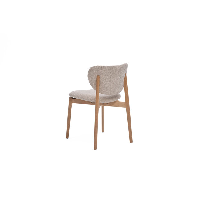Hippestoelen  Eetkamerstoel Leno | Ote Lisa – 102 Cream - Fix Oak Naturel