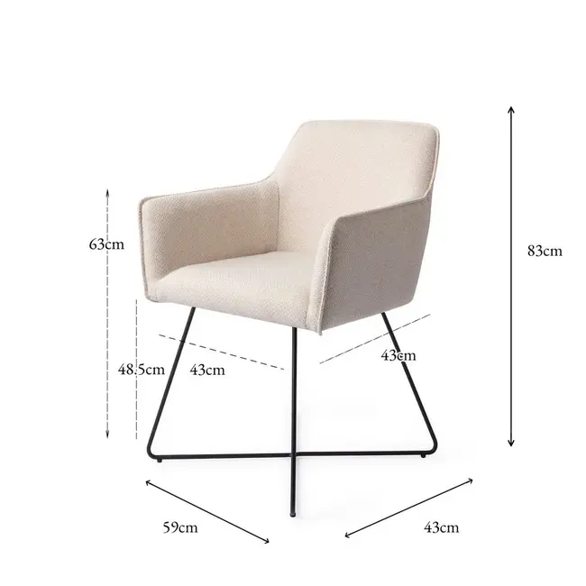 Jesper Home Hofu Enoki Eetkamerstoel - Cross Black