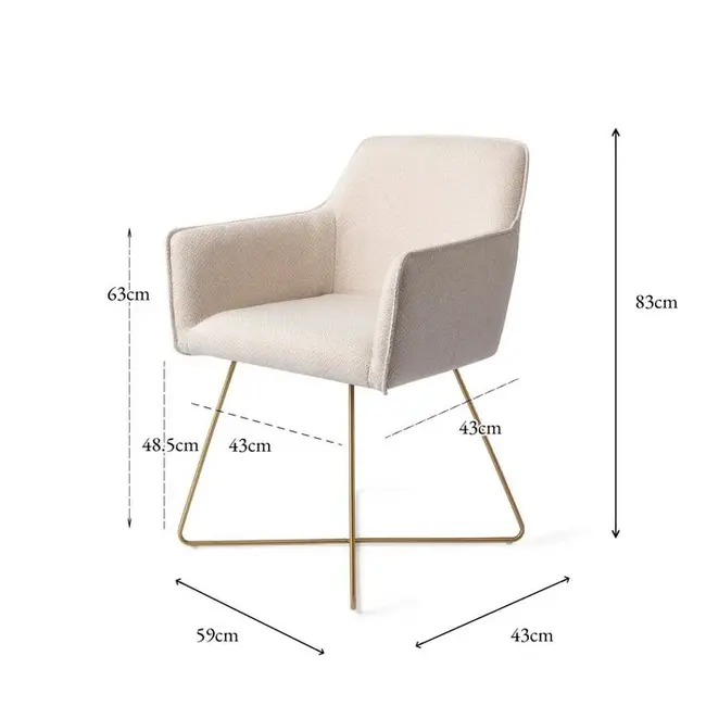 Jesper Home Hofu Enoki  Eetkamerstoel - Cross Gold