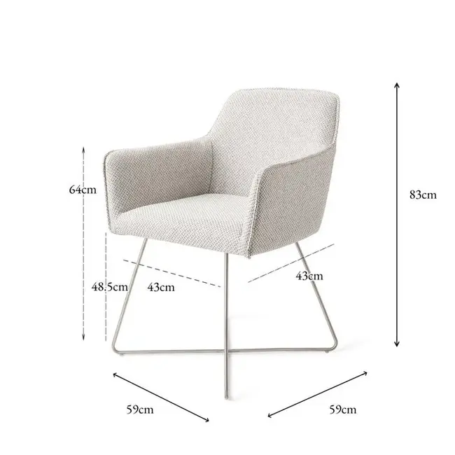 Jesper Home Hofu Enoki Eetkamerstoel - Cross Steel