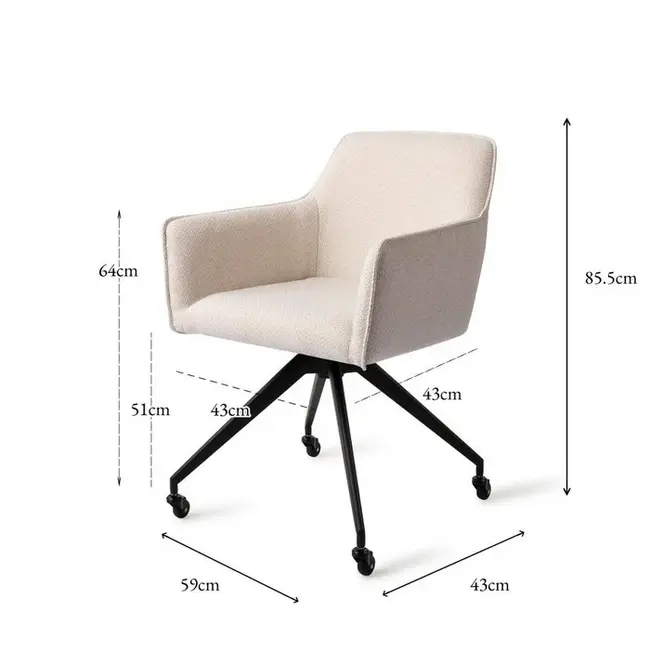 Jesper Home Hofu Enoki Eetkamerstoel - Glide Black