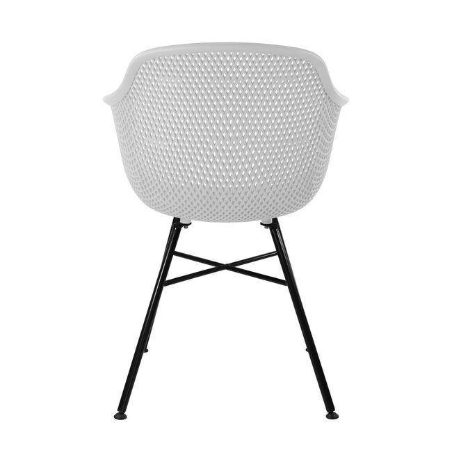 Kick Collection Buitenstoel Indy Wit - Zwart frame