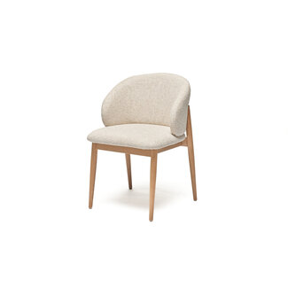 Geen Eetkamerstoel Mia | Unique serenity beige - Oak Naturel