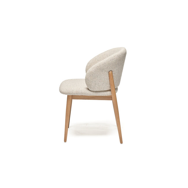 Geen Eetkamerstoel Mia | Unique serenity beige  - Oak Naturel