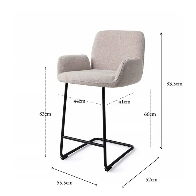 Jesper Home Misaki Sand Strand Barkruk - Arch Black (L)