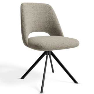 Eetkamerstoel Alfi - Oasis Khaki - Turn - black