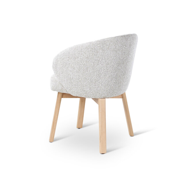 Eetkamerstoel Basso - Beige - Eik naturel