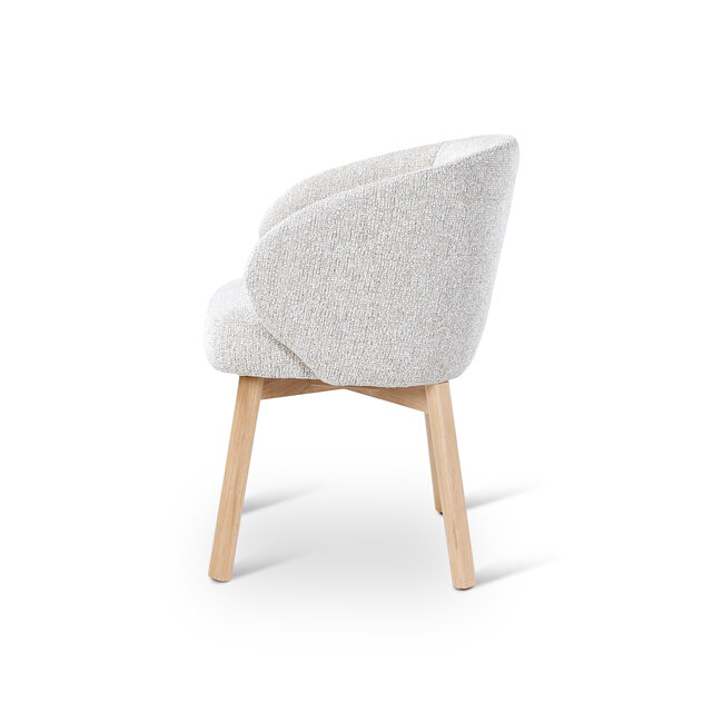 Eetkamerstoel Basso - Beige - Eik naturel
