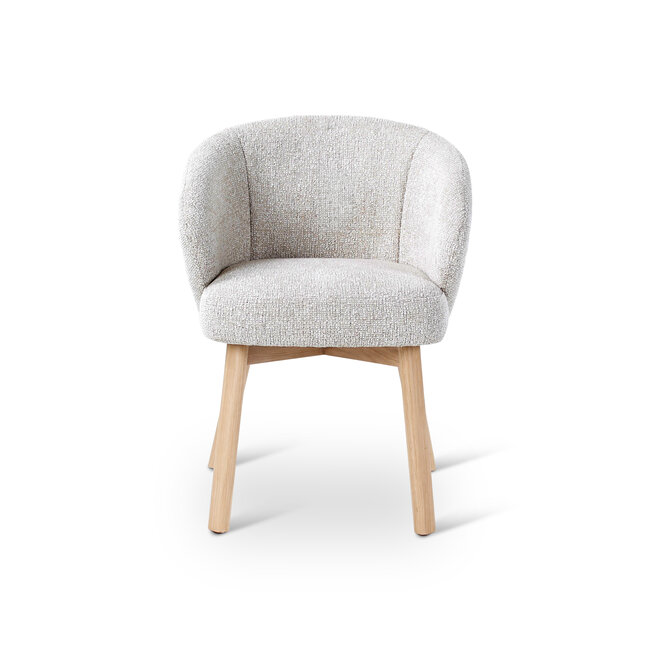 Eetkamerstoel Basso - Beige - Eik naturel