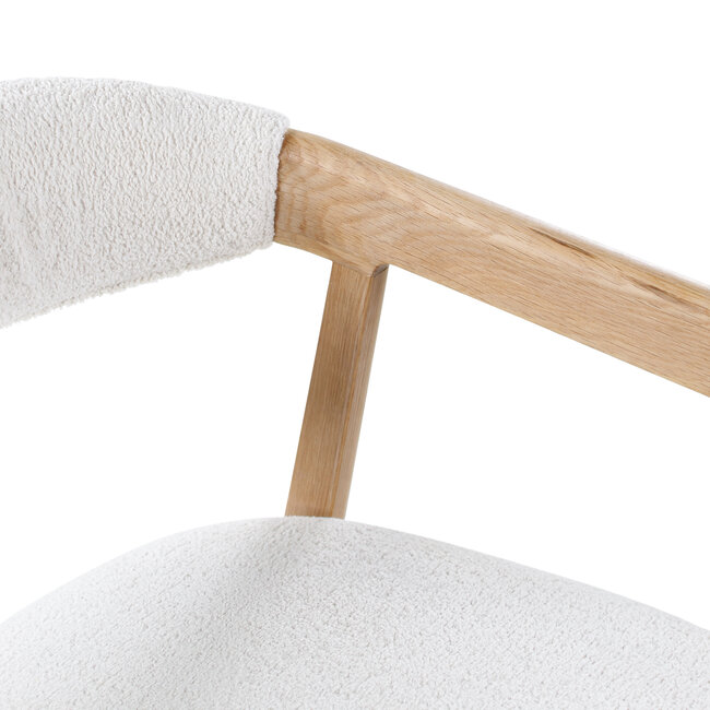 Eetkamerstoel Jary - Creme - Eik naturel
