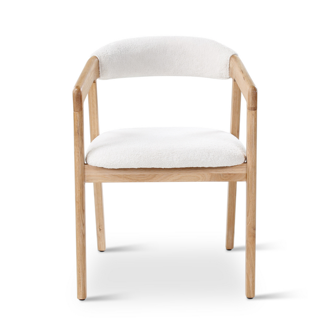 Eetkamerstoel Jary - Creme - Eik naturel