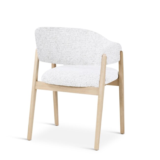 Eetkamerstoel Cilo - Ivory - Eik naturel