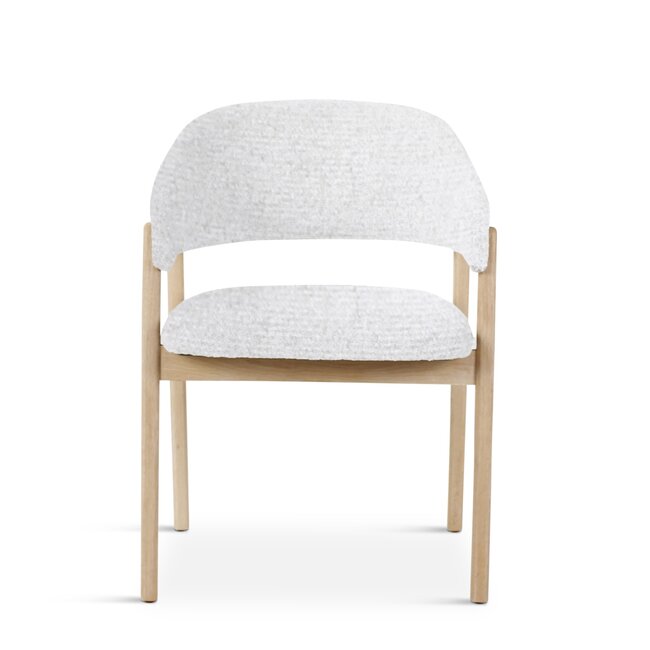 Eetkamerstoel Cilo - Ivory - Eik naturel