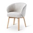 Eetkamerstoel Basso - Beige - Eik naturel