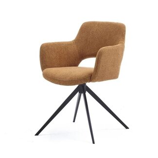 Eetkamerstoel Cosy | Turn - San Remo 401 Yellow - Turn black