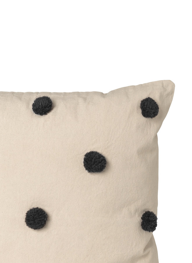 Ferm Living dot kussen sand black