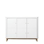 Oliver Furniture Wood Multi cupboard 3 doors, white/oak