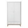 Oliver Furniture Wardrobe 2 doors, white/oak