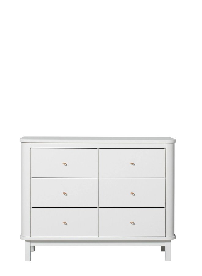 Oliver Furniture Wood dresser 6 drawers, white