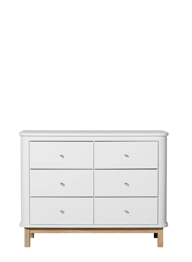 Oliver Furniture Wood dresser 6 drawers white oak