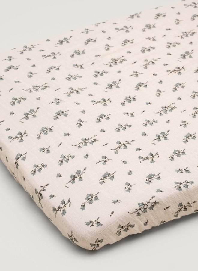 Garbo&Friends - Bluebell Muslin Adult Fitted Sheet