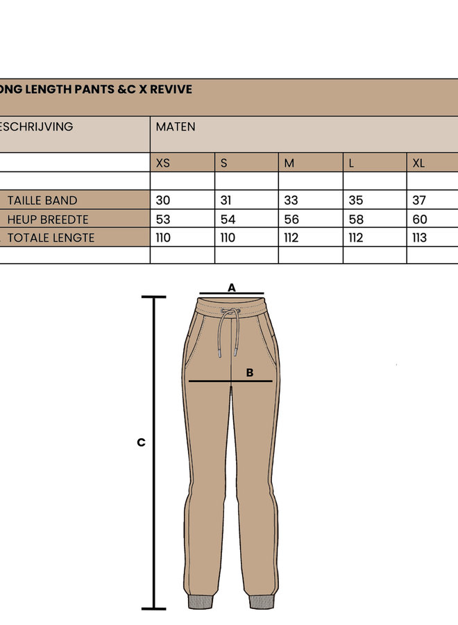 &C x REVIVE - Dames Jogging pants LL, grijs