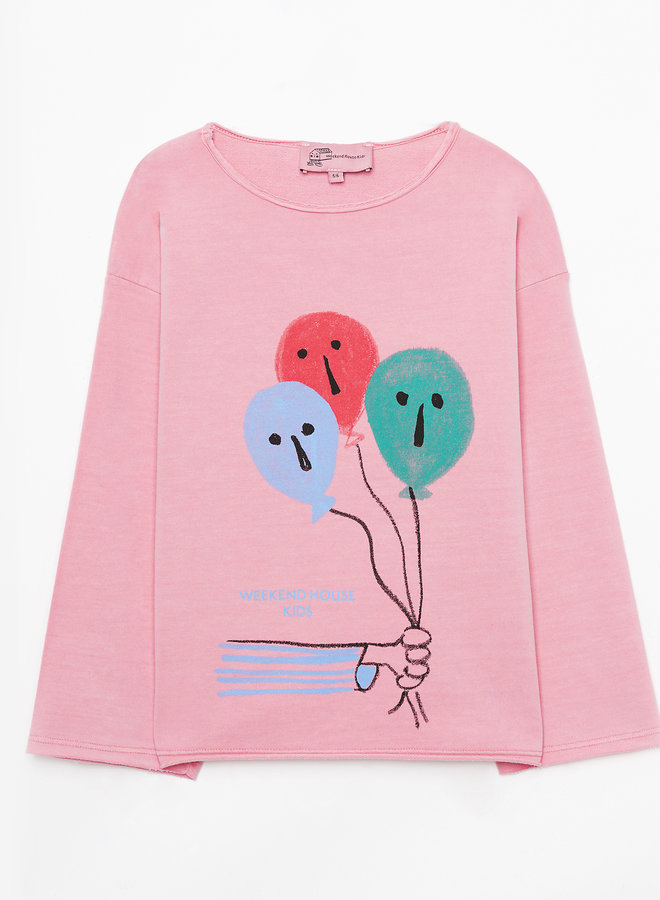 Weekend House Kids - Balloon sweatshirt, pink