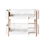Oliver Furniture - Wood mini+ low bunk bed, white/oak
