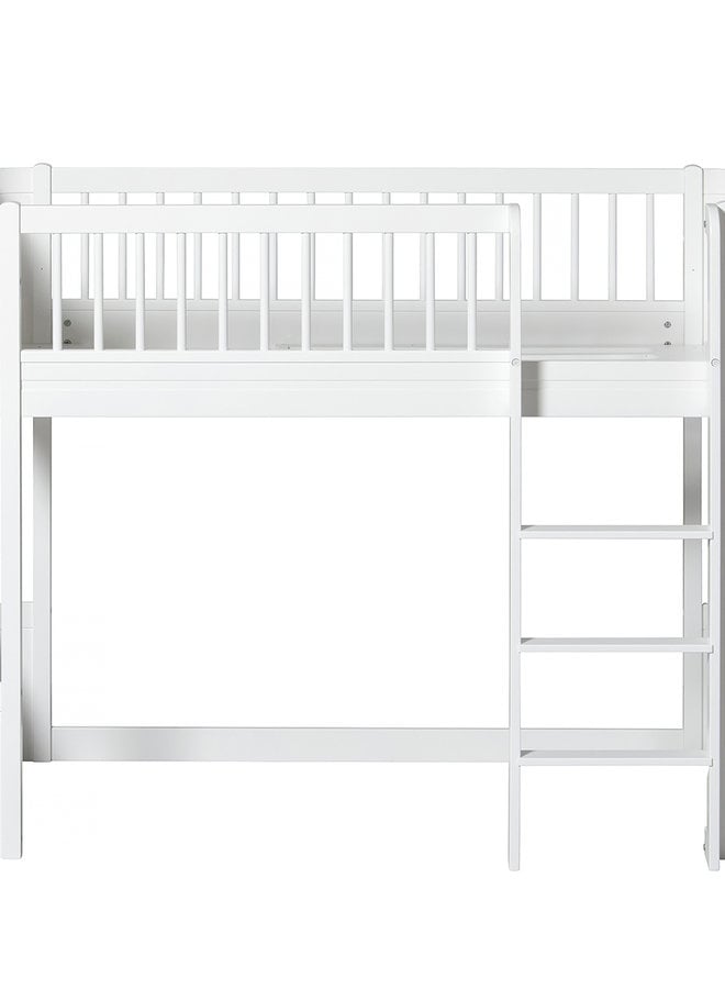 Oliver Furniture - Wood mini+ low loft bed, white
