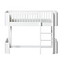 Oliver Furniture - Wood mini+ low loft bed, white