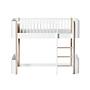 Oliver Furniture - Wood mini+ low loft bed, white/oak