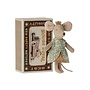 Maileg princess mousse, Little sister in matchbox