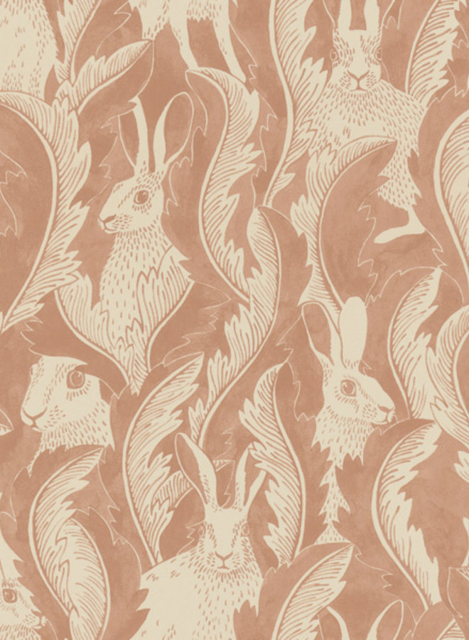 Långelid / von Brömssen Hares in hiding dusty pink