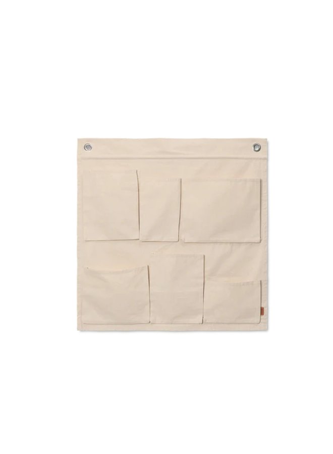 Fermliving Canvas Wall Pockets - Offwhite