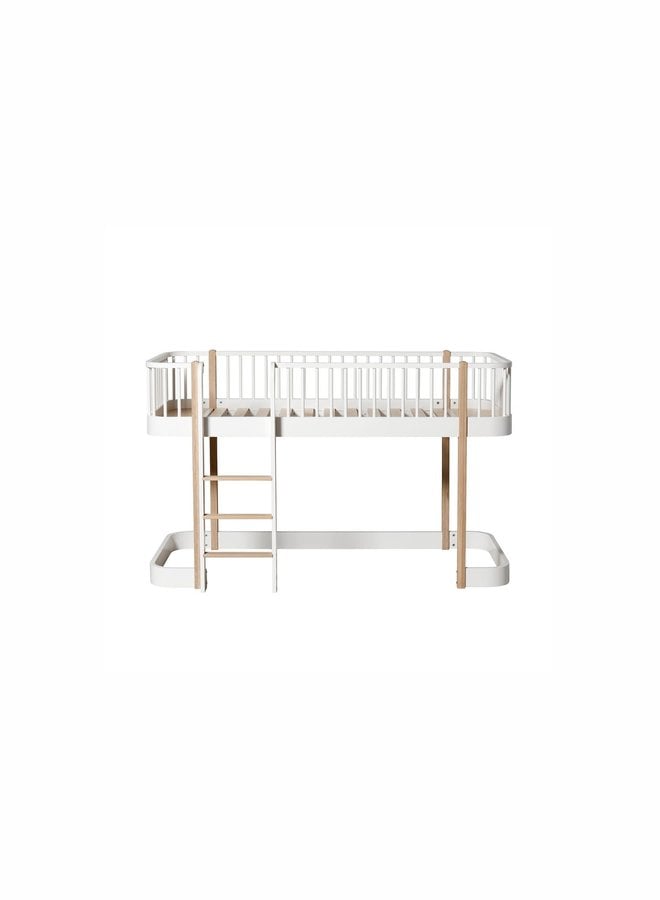 Oliver Furniture Wood original low loft bed white/oak