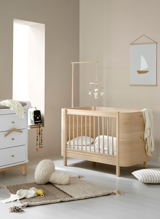 Wood Mini+ cot bed oak