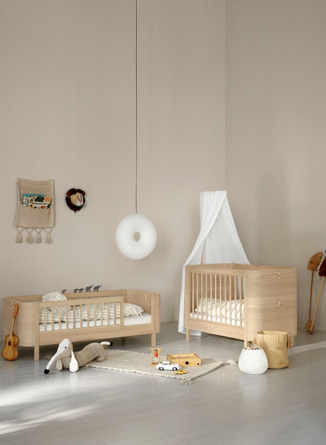 Wood Mini+ cot bed, incl. junior kit