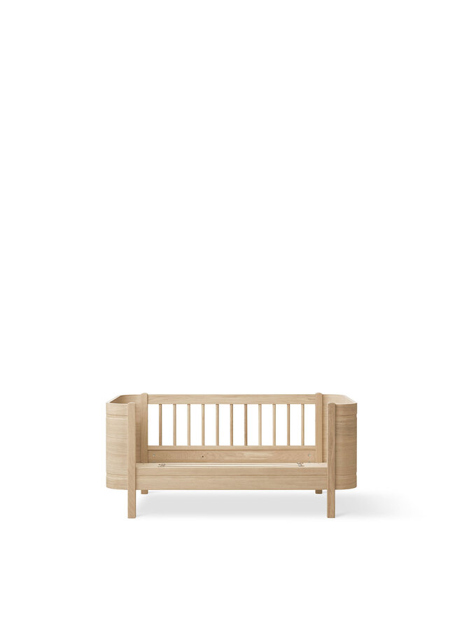 Wood Mini+ cot bed, incl. junior kit