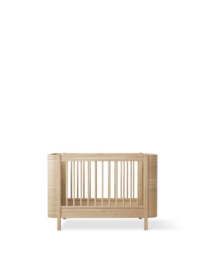 Wood Mini+ cot bed, incl. junior kit