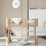 Wood Mini+ low loft bed oak