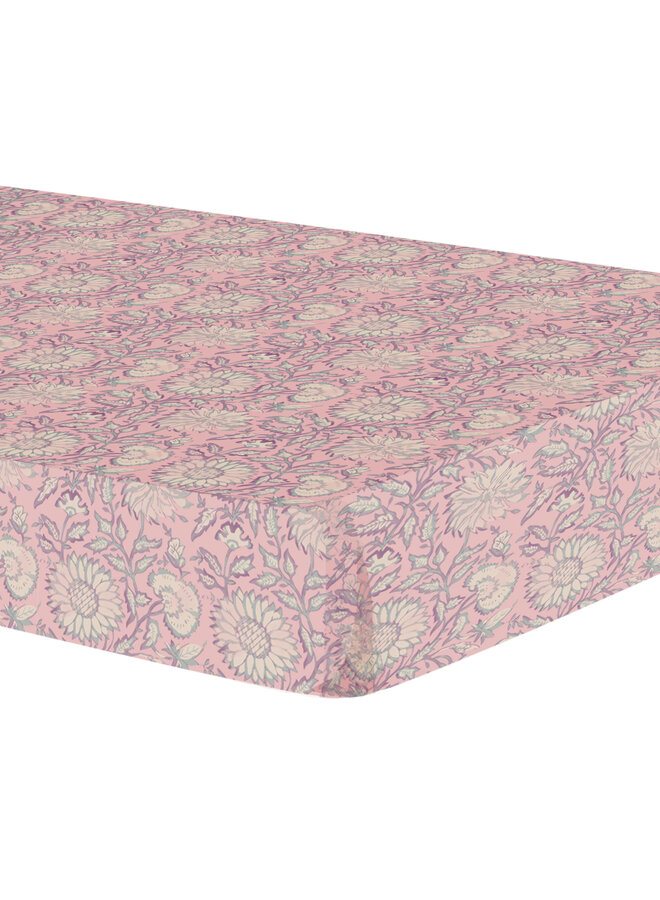 Louise Misha fitted sheet Nicole pink daisy garden